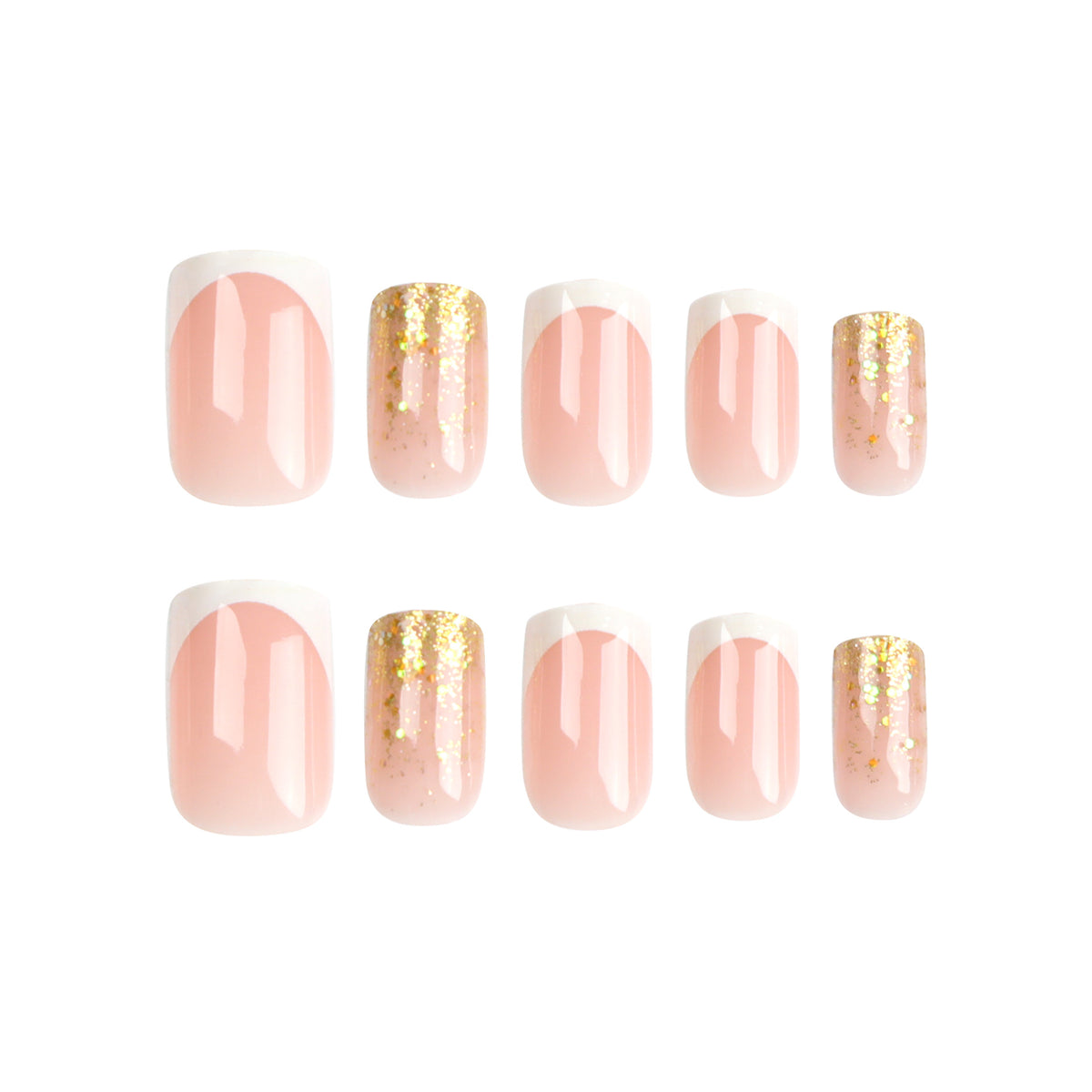 Glamouröse Nagelverlängerungen mit glitzerndem Akzent Brehn
