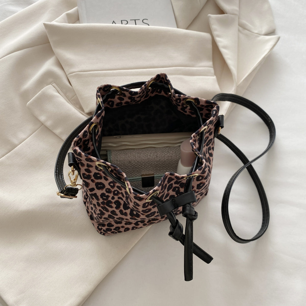 Stylische Leopardenmuster Eimer Tasche