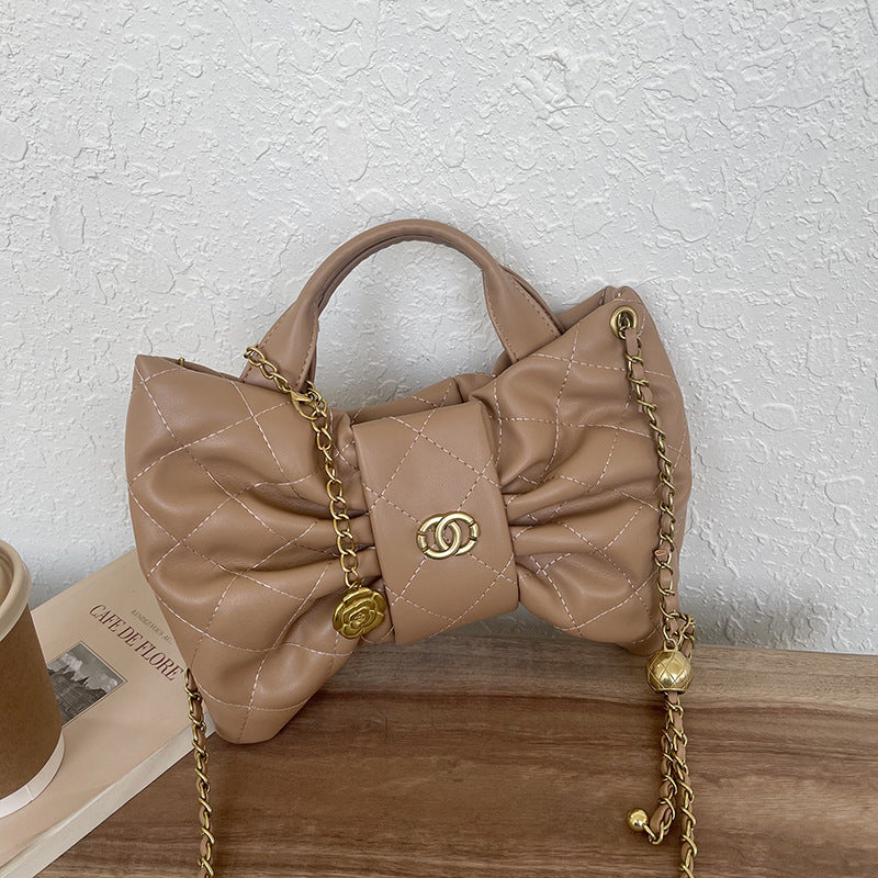 Gepolsterte Handtasche mit Schleifenakzent