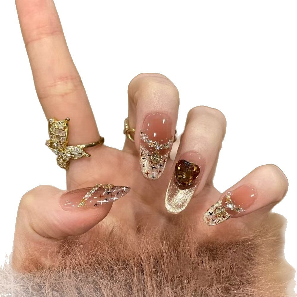 Künstlerische Eleganz Press-On Nagelset Brehn
