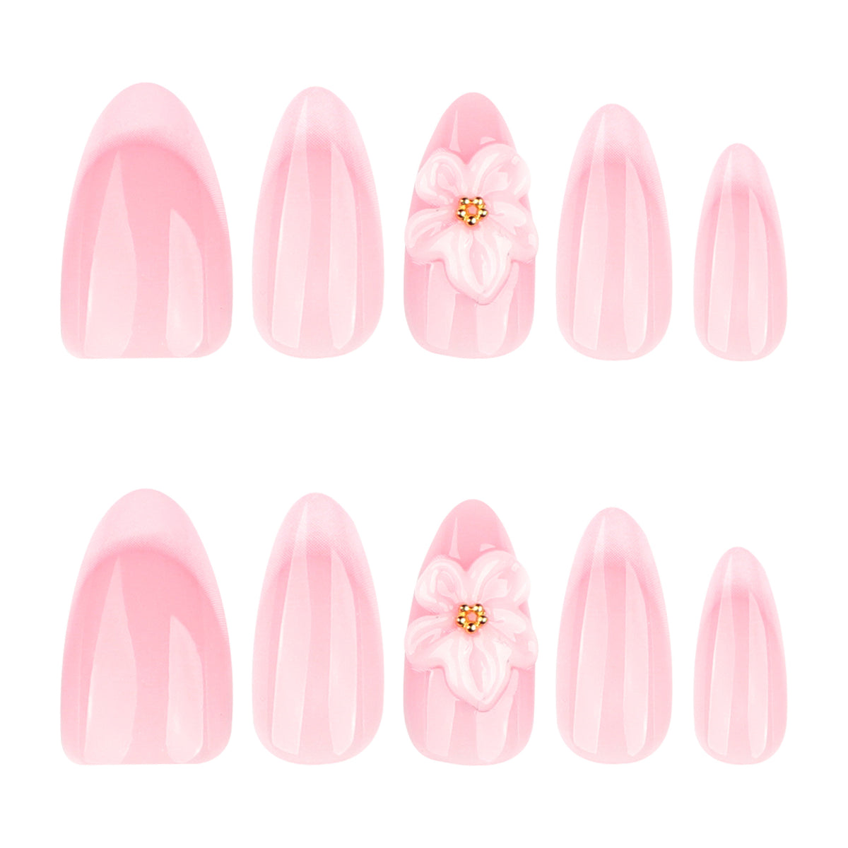 Kunstvolle Acryl-Nägel mit eleganten Blumendesigns Brehn