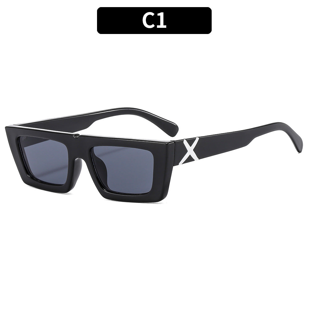 Retro-inspirierte rechteckige Sonnenbrille