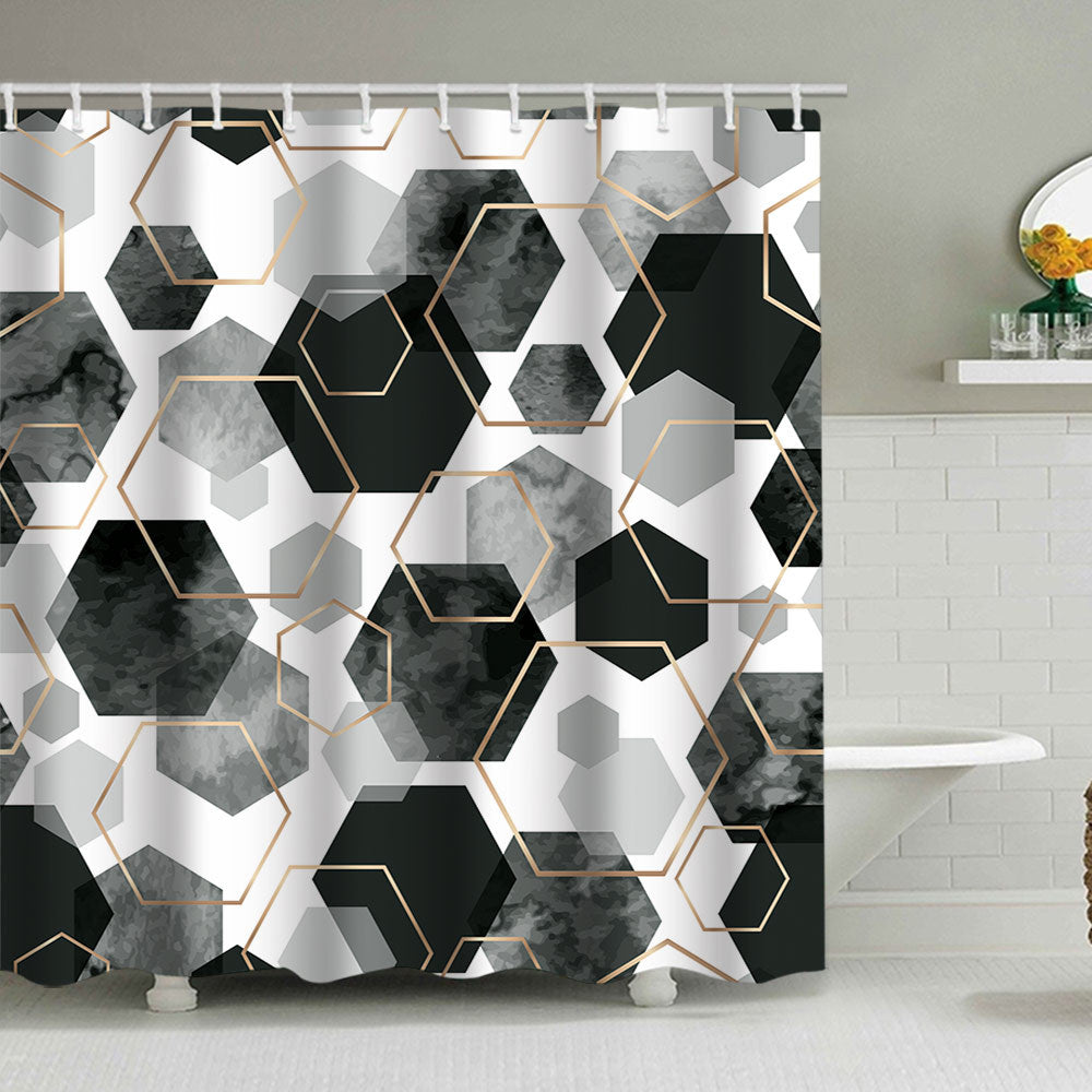 Geometrisches Motiv Duschvorhang Brehn