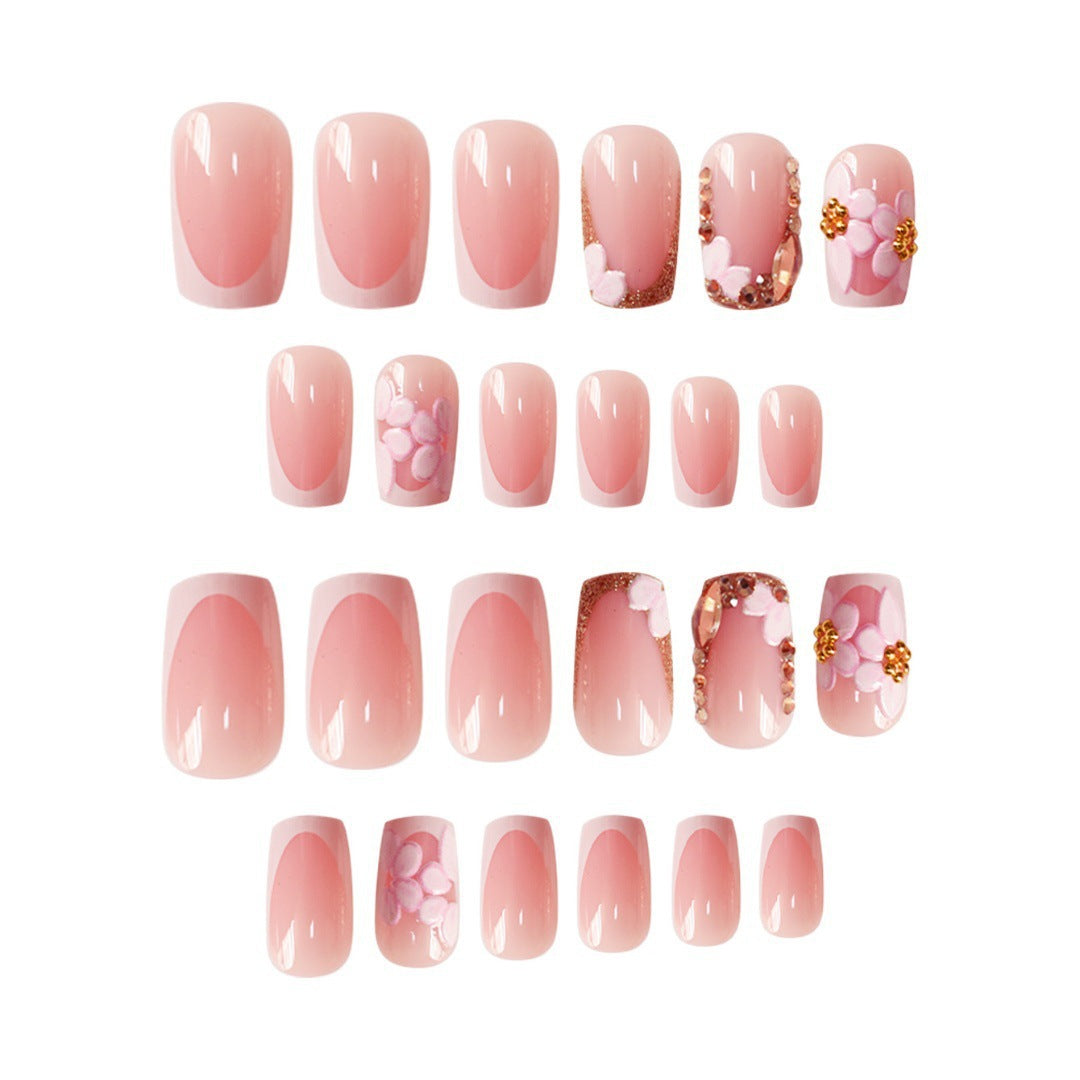 Chic Floral Press-On Nail Art Extensions Brehn