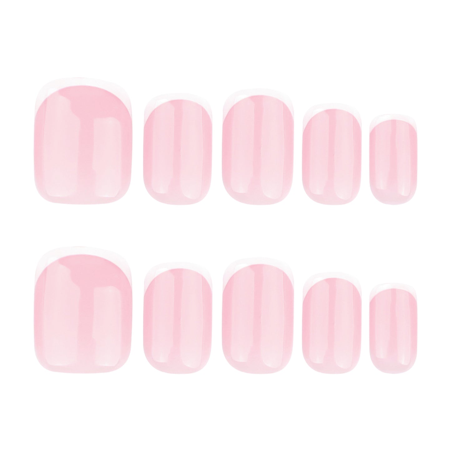 Französischer Stil Press-On Nagelset Brehn