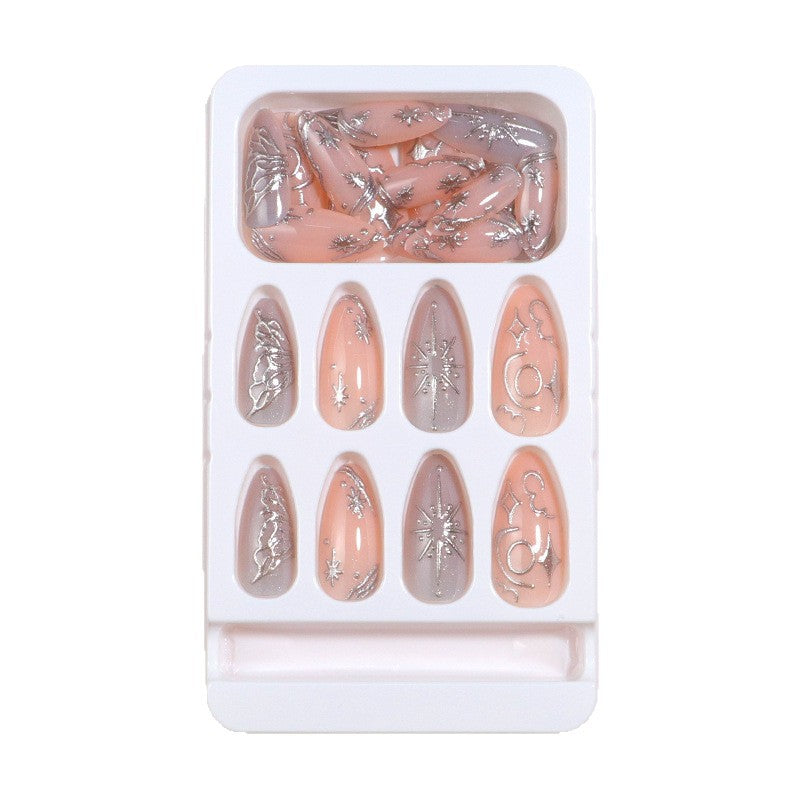Dekorative von der Galaxie inspirierte Press-On-Nagelkunst Brehn