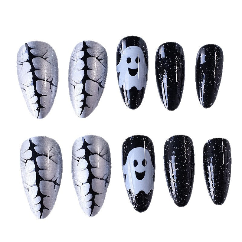 Spooky Ghost-Themen Acryl Nagelkunst Brehn