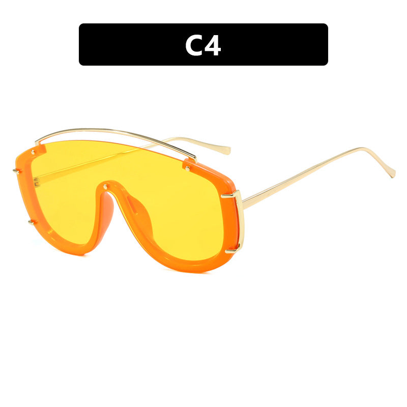 Damen futuristische Oversized-Sonnenbrille Brehn