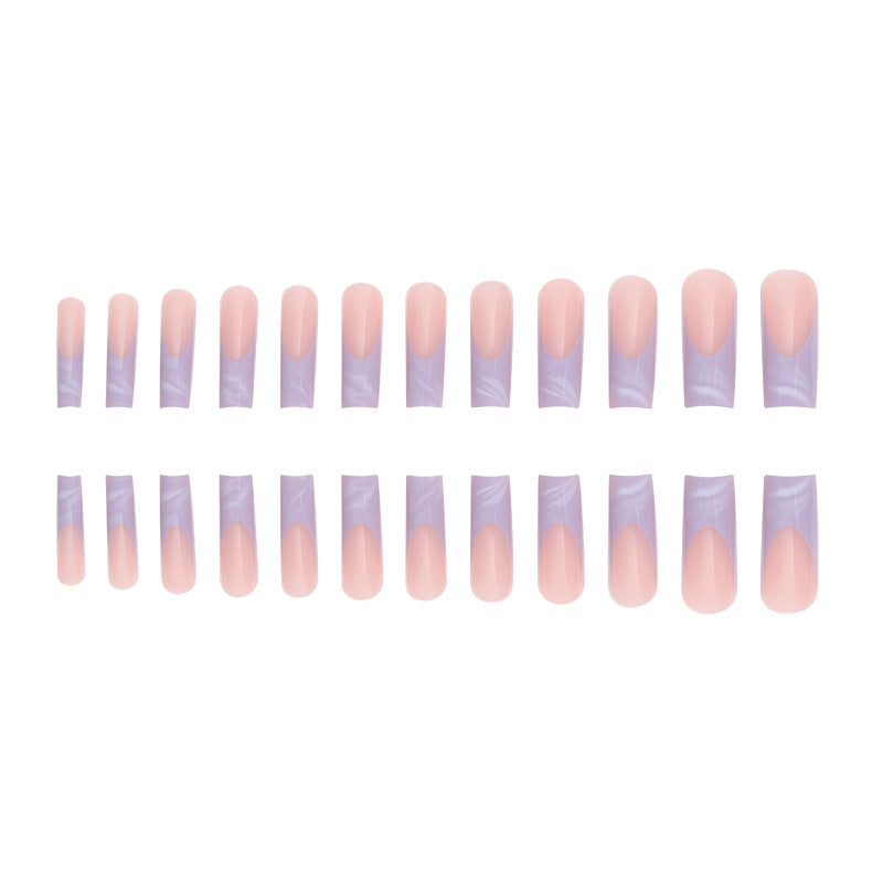 Langes Acryl Press-On-Nagelset mit Ombre-Effekt Brehn