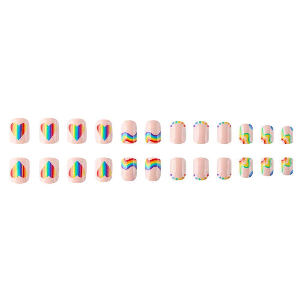 Künstlerisches Regenbogen-Nagelkunst-Set Brehn