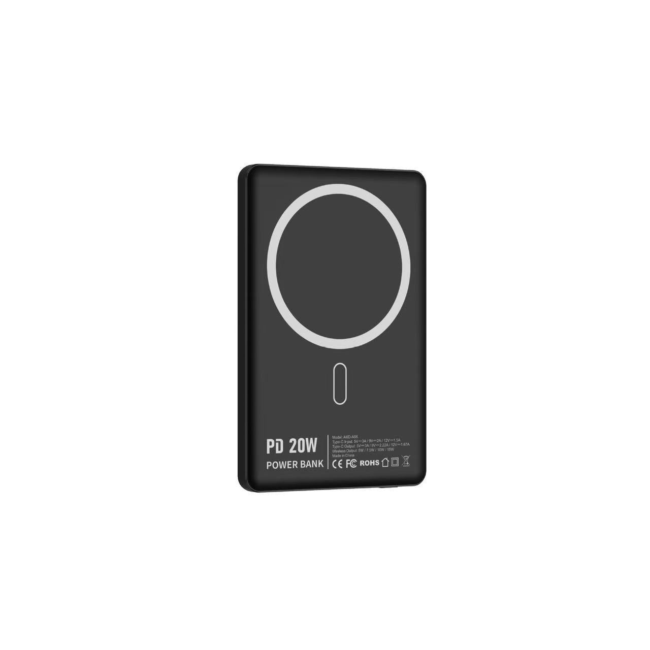 Hochleistungs Powerbank mit kabelloser Ladefunktion und Schnellladeoption Brehn