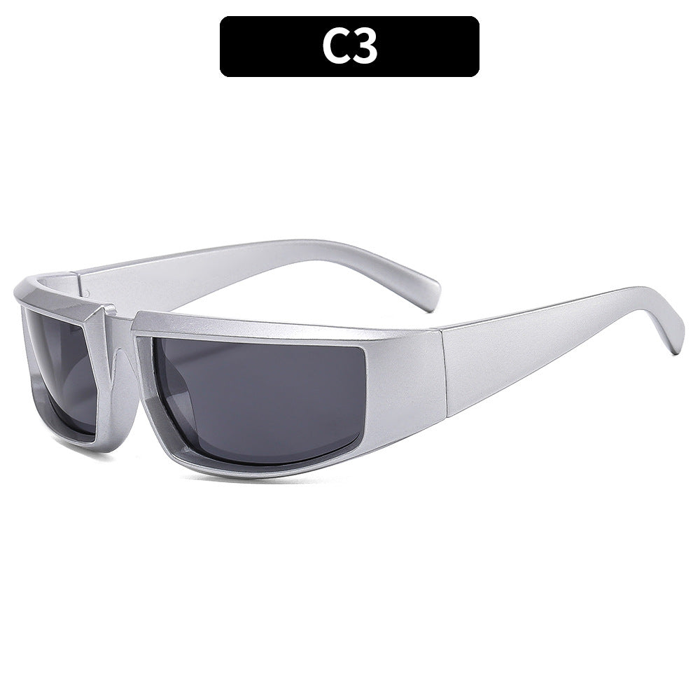 Schlanke Übergroße Sport Sonnenbrille