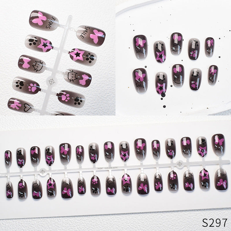 Niedliches Tier-Themen Press-On Nagelset Brehn