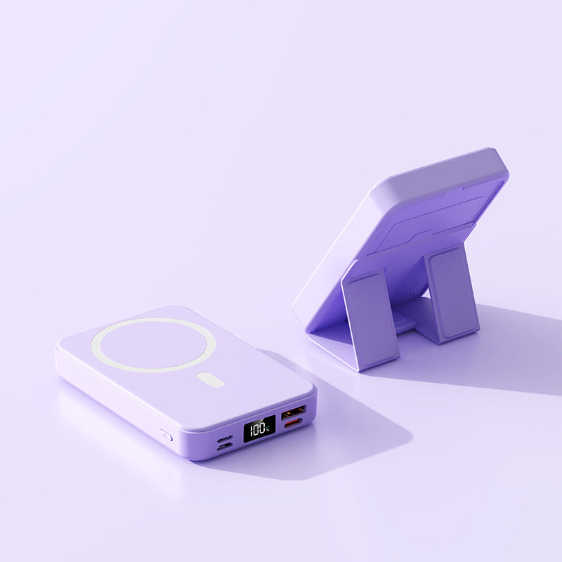 Tragbare Magsafe Powerbank mit Integriertem Ständer und Digitaler Anzeige Brehn