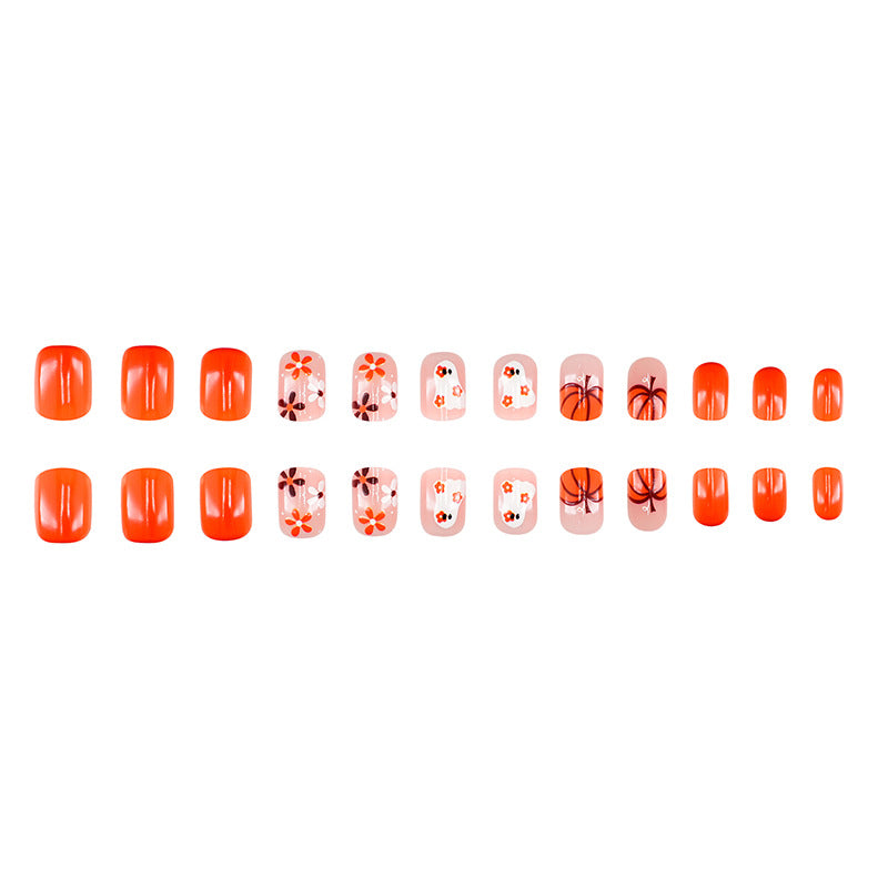 Künstlerisches Press-On-Nagelset mit Halloween-Themen-Designs Brehn