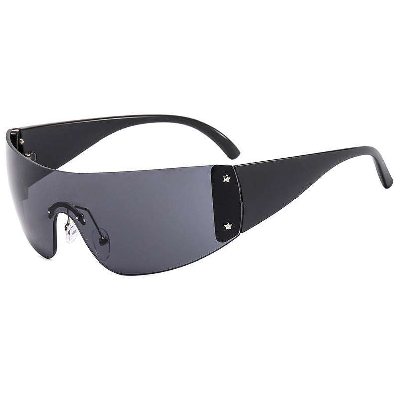 Damen modische visierähnliche Sonnenbrille Brehn
