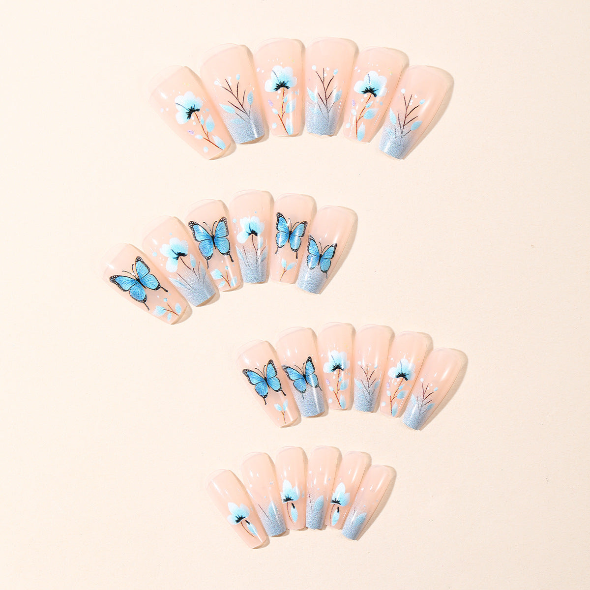 Künstlerisches 3D Schmetterling Nagelkunst Set Brehn