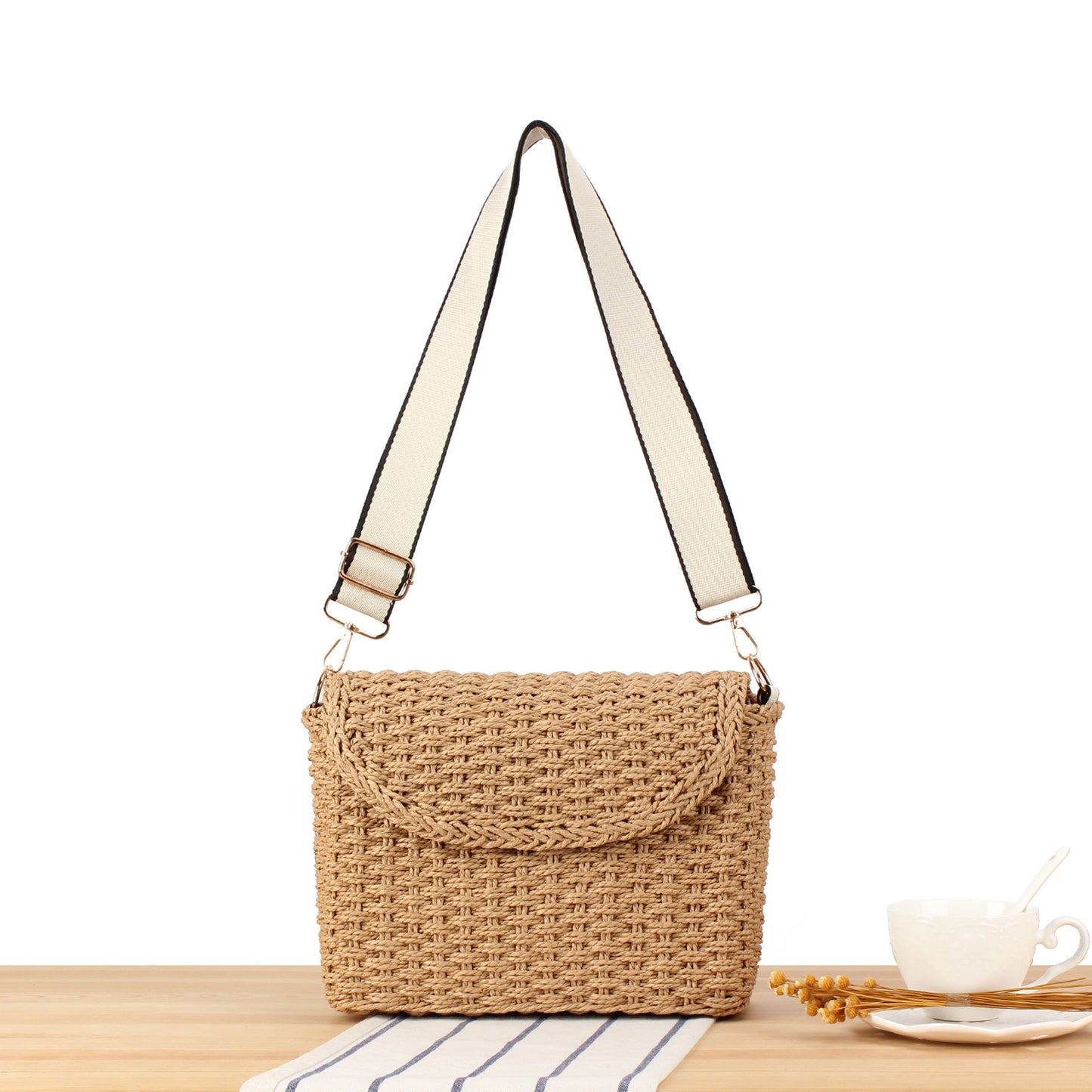 Schultertasche Im Handgefertigten Geflechtstil Brehn