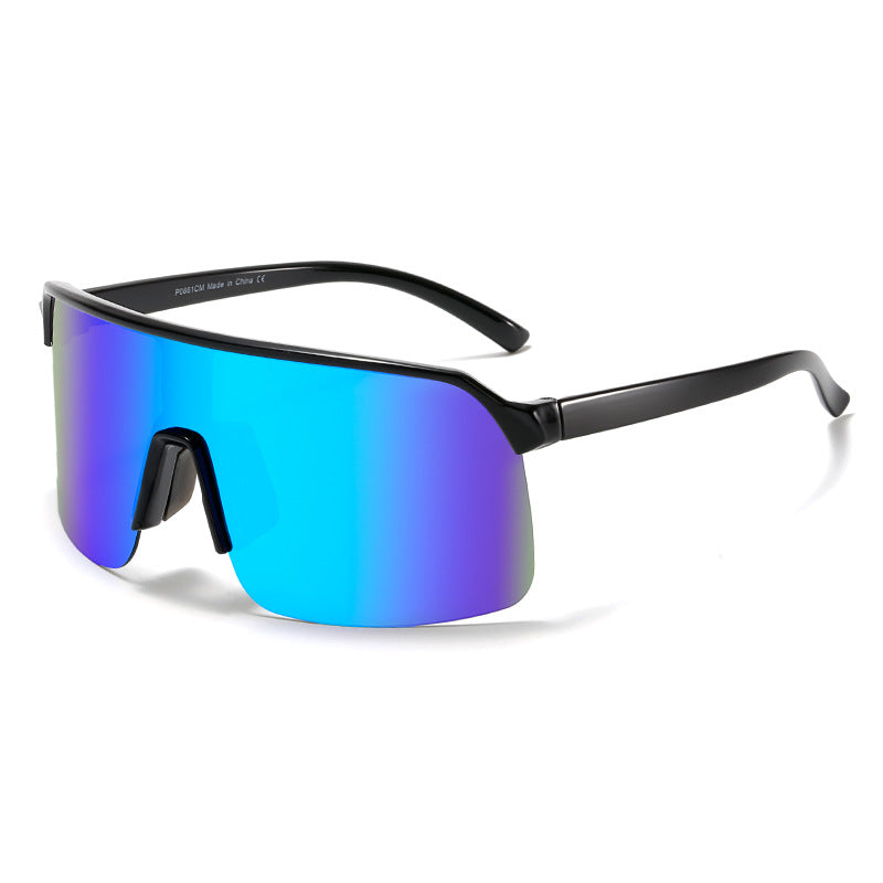 Damen Sportliche Sonnenbrille mit breitem Rahmen und integriertem UV-Schutz Brehn