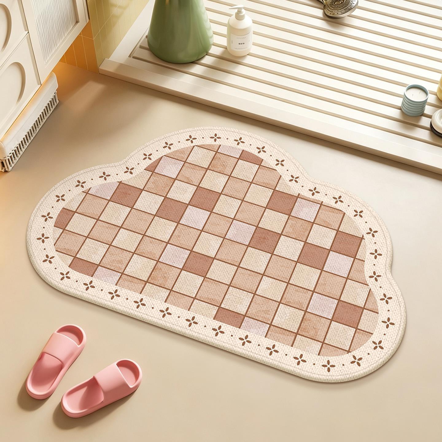 Absorbierend Floral Prägung Badmatte Brehn