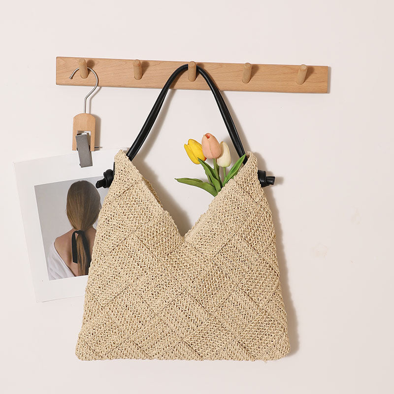 Geflochtene Schultertasche Aus Naturmaterialien Brehn