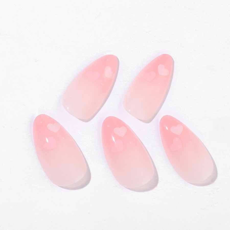 Elegantes mandelförmiges Press-On-Nagelset Brehn