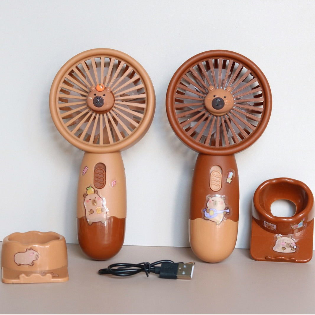 Unisex Handheld Ventilator mit tierischem Design und personalisierbaren Aufklebern Brehn