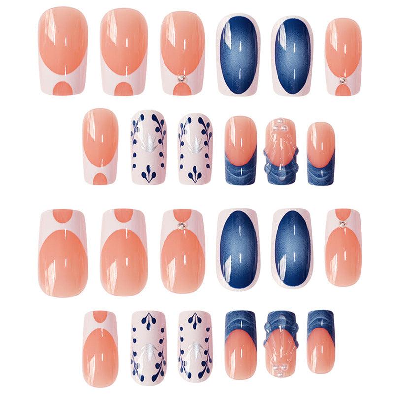 Künstlerisches dekoratives Press-On-Nagelset Brehn