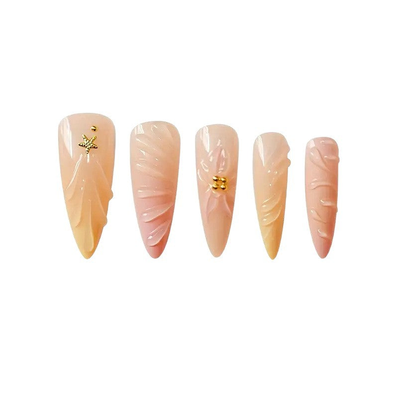 Premium Floral Acryl Nagelverstärkungen Brehn