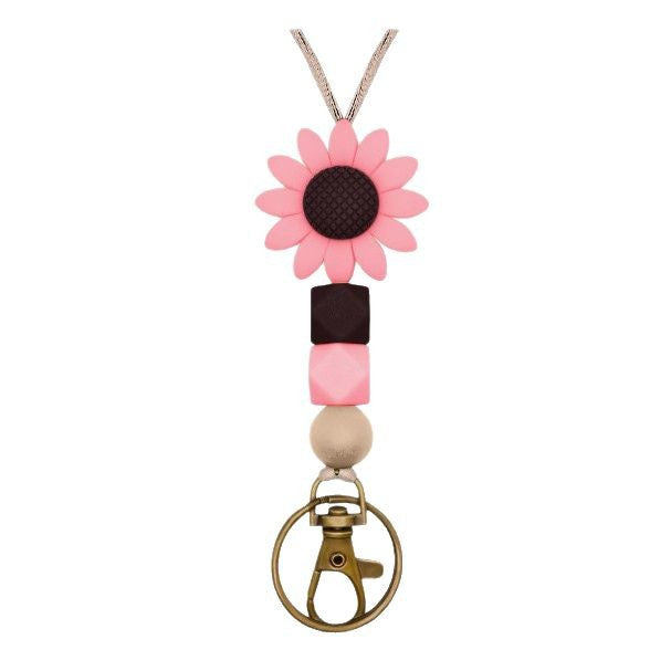 Bunter Blumen-Themen Perlen Schlüsselanhänger Halter Brehn