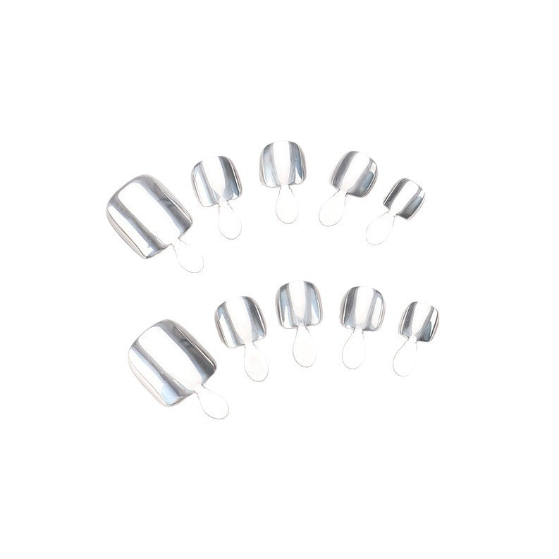 Stylisches Glänzendes Pediküre Press-On Nagelset Brehn