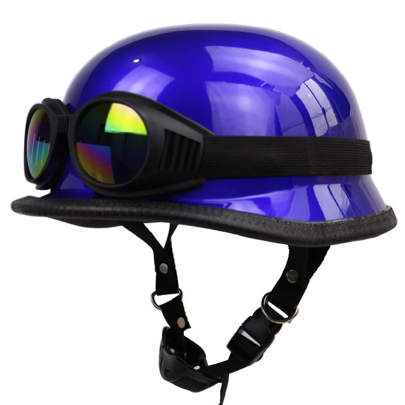 Retro-Halb-Style-Motorradhelm mit Schutzbrille Brehn