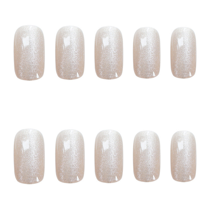 Glitzerndes Natürliches Finish Press-On Nagelset Brehn