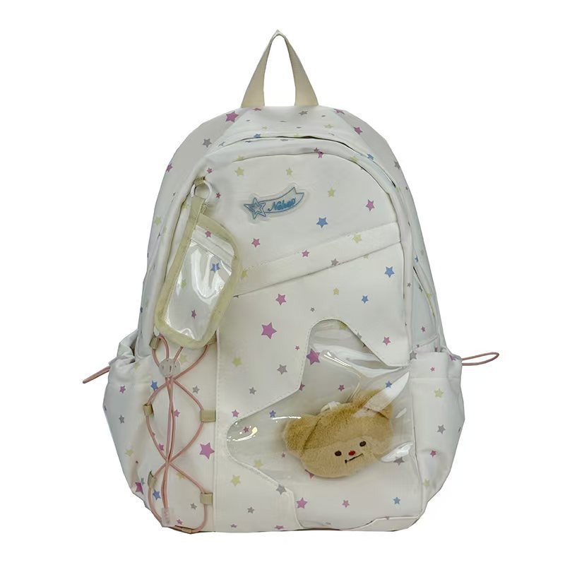 Verspielter Sternenprint Schulrucksack