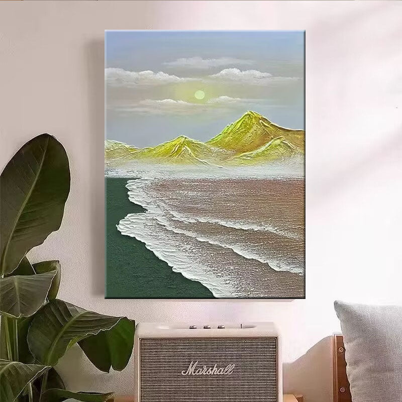 Texturierte Küstenlandschaft Leinwandkunst