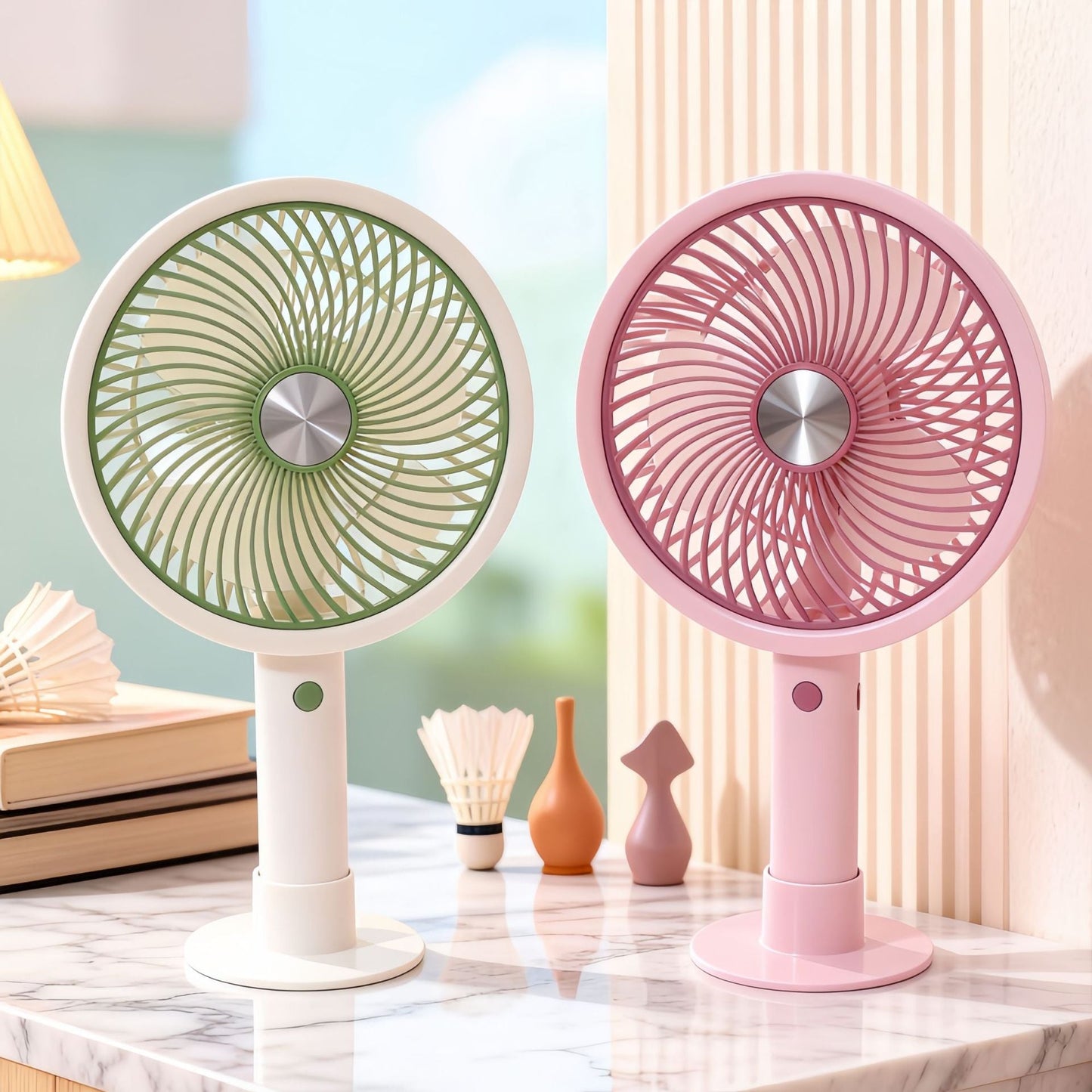 Damen Tragbarer Tischventilator mit Flexiblem Neigungswinkel Brehn