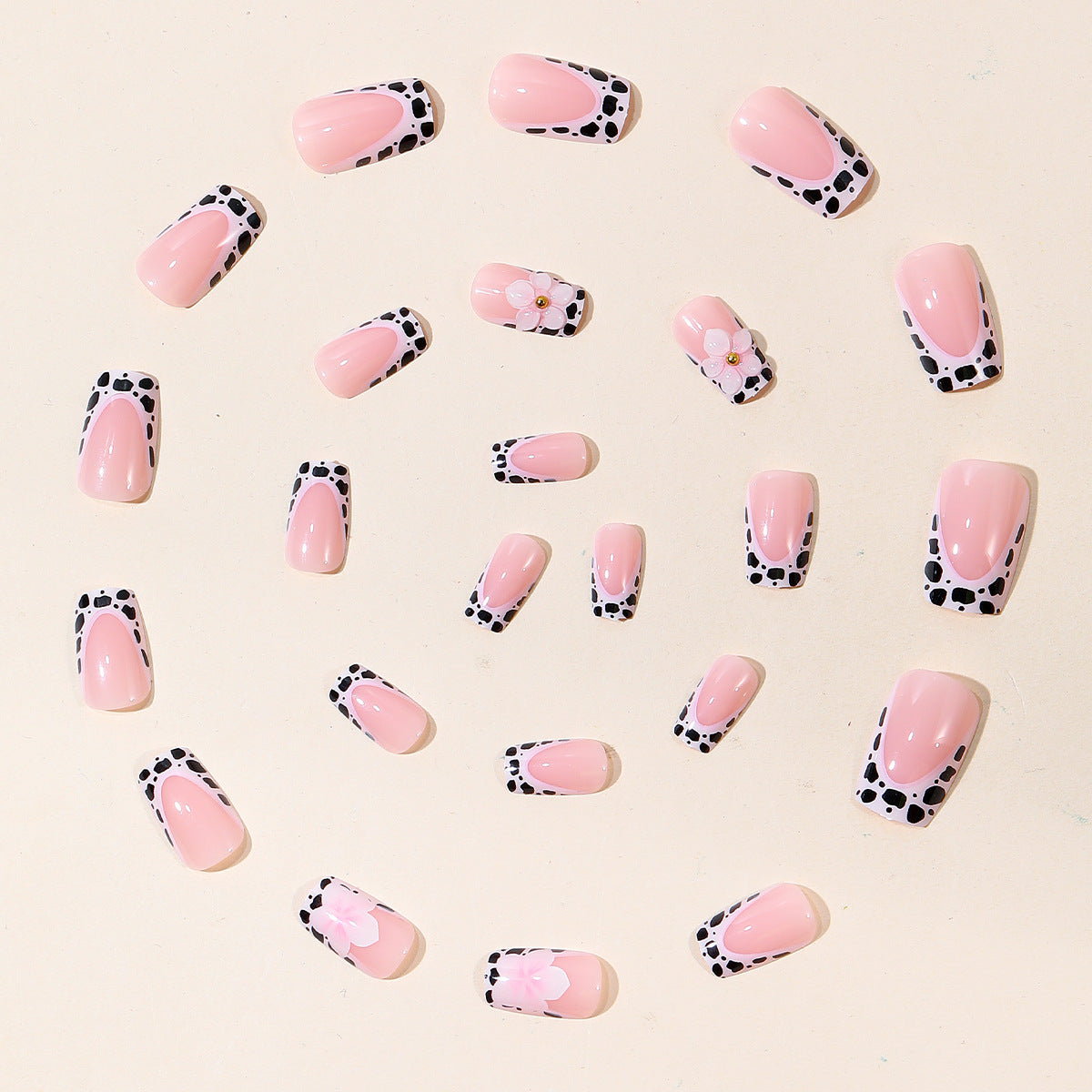 Dekorative florale Akzent Nagelkunst Extensions Brehn