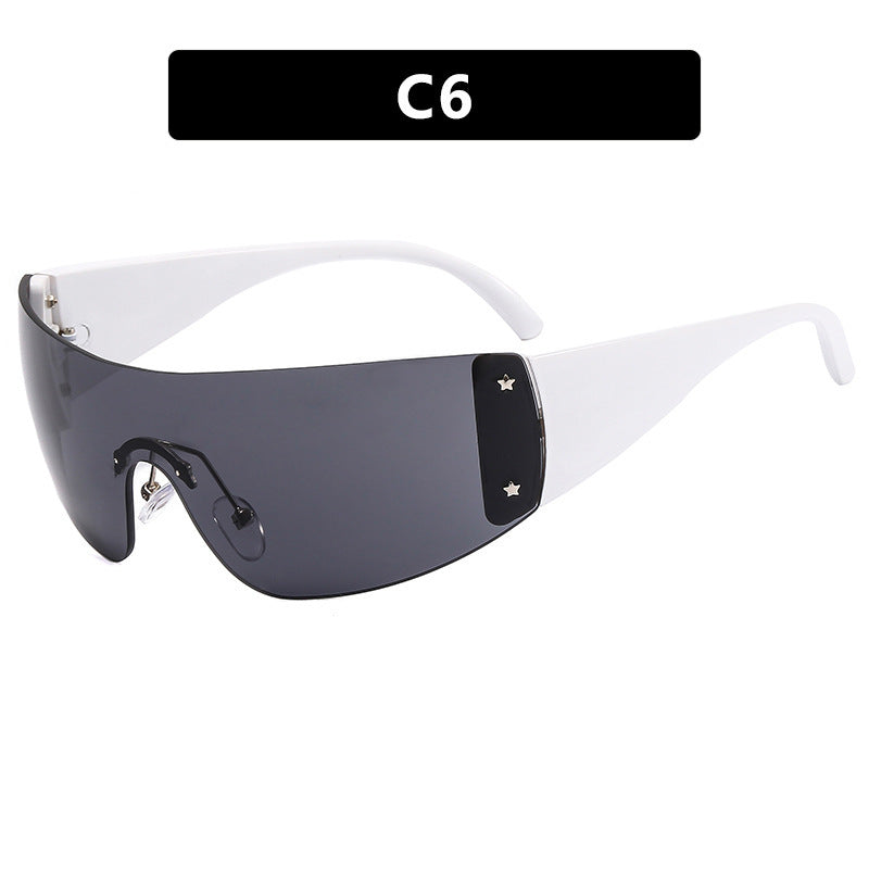 Damen futuristische Sport-Sonnenbrille Brehn