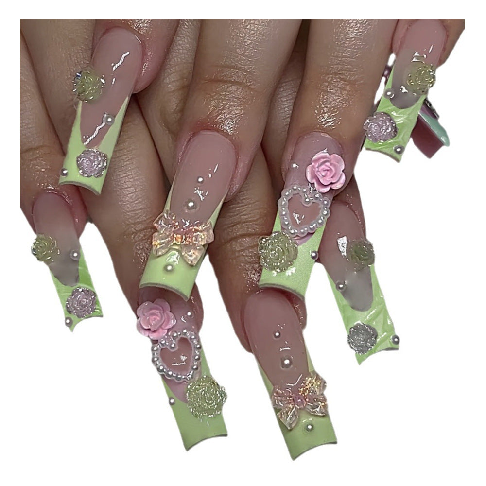 Dekorative lange 3D Nagelkunstverlängerungen