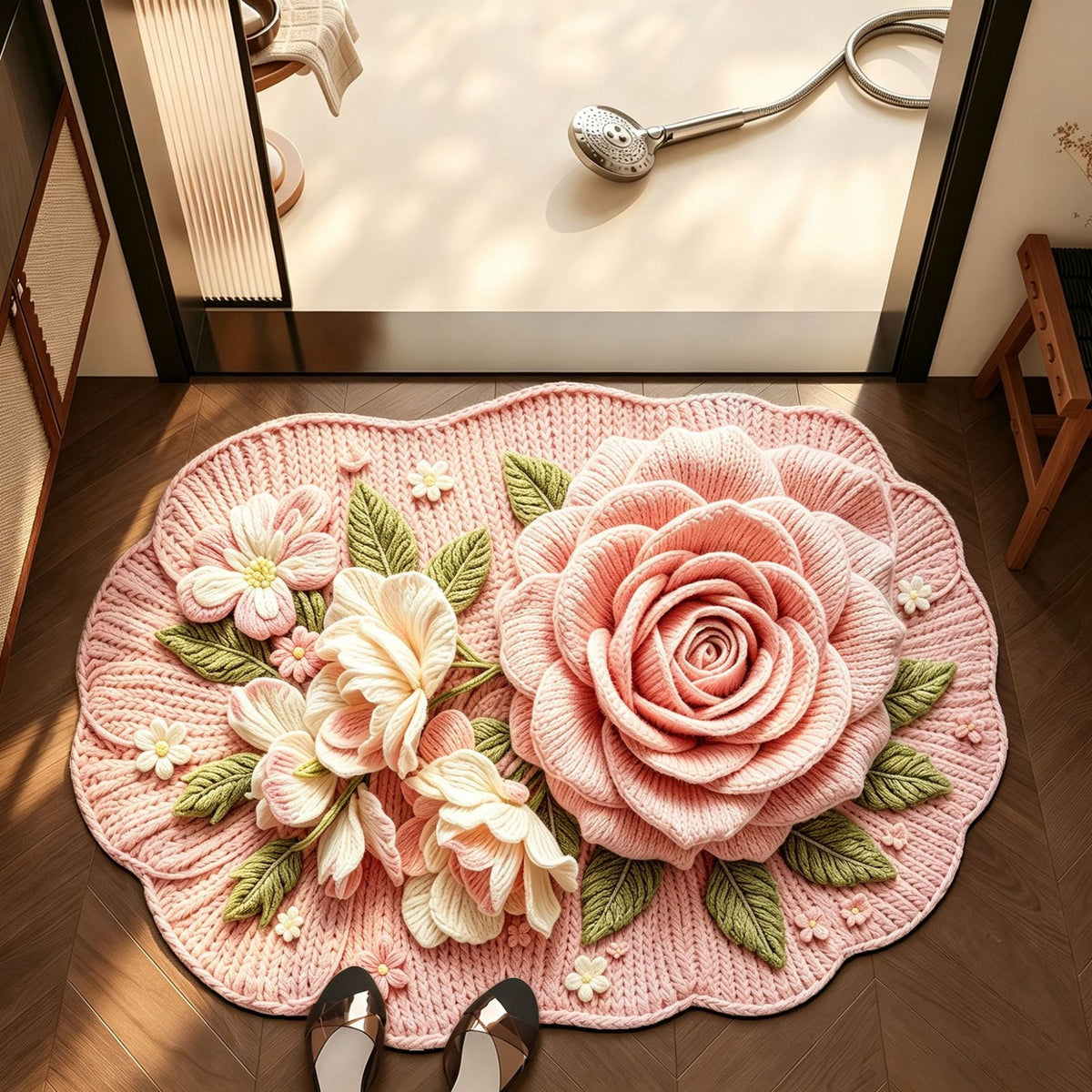 Blumen Design Badezimmermatte Brehn