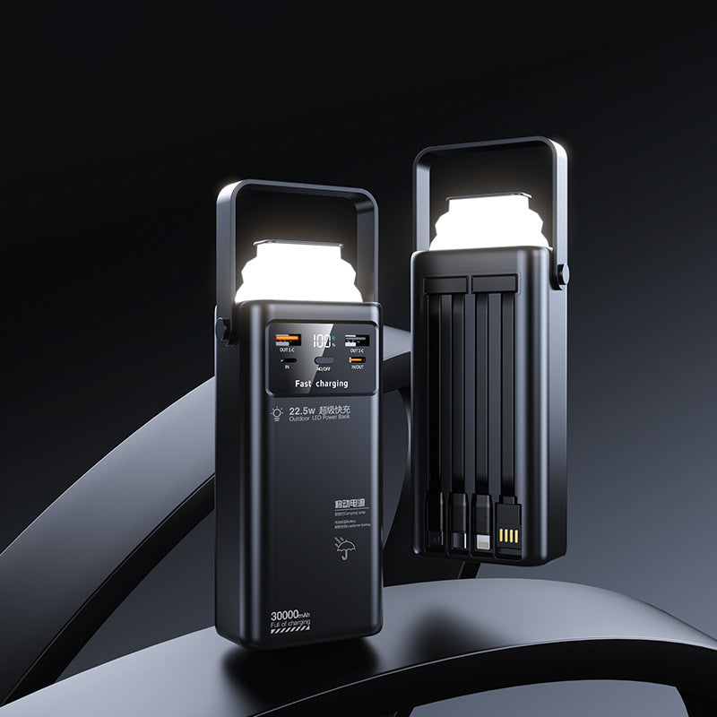 Tragbare Powerbank mit LED-Beleuchtung und Schnellladefunktion Brehn