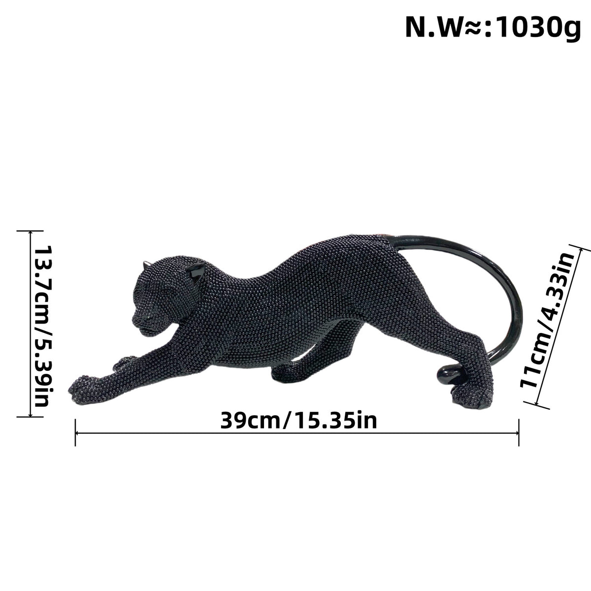 Elegante Dekofigur eines Panther Brehn