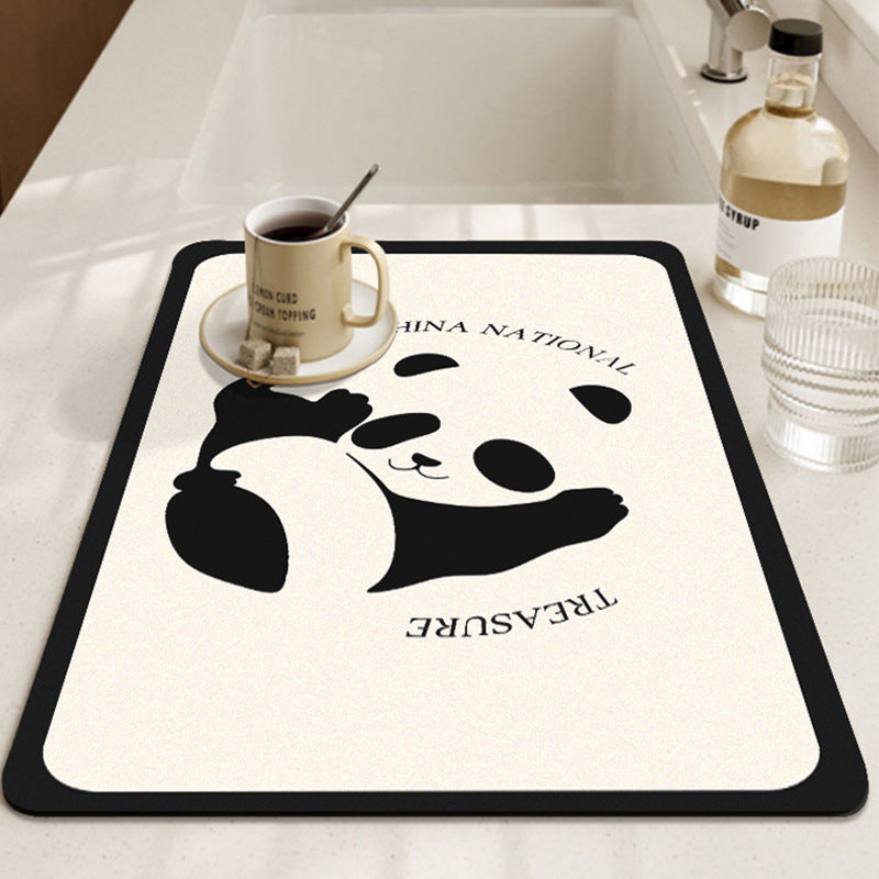 Verspielt Panda-Themen dekorative Küchenmatte