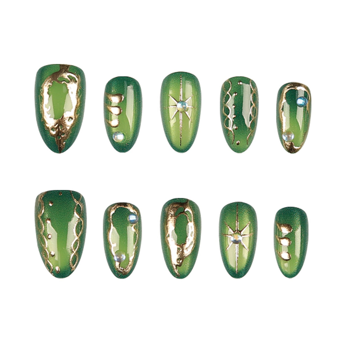Künstlerisches Press-On Nageldesign Set