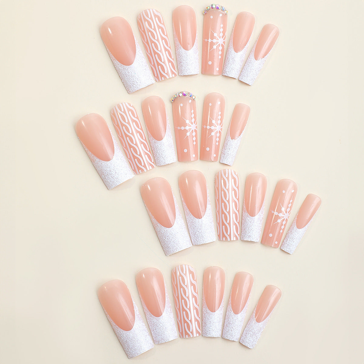 Urlaubs-themed dekorative Press-On Nagel Set Brehn
