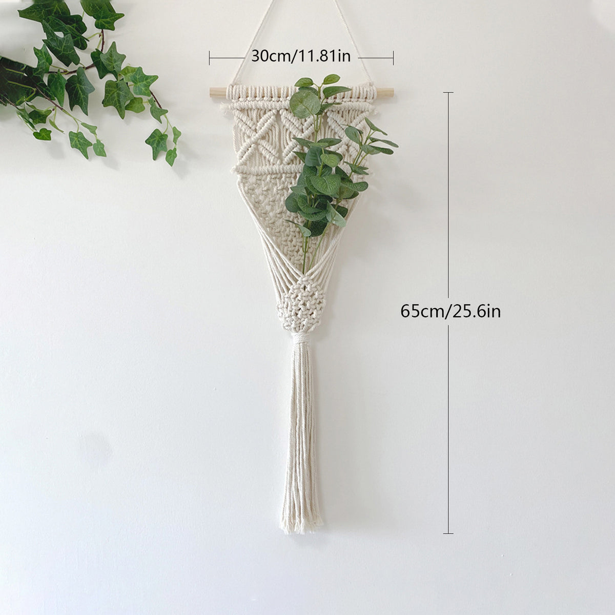 Dekorative Makramee Wandbehang mit eleganten Fransenquasten Brehn