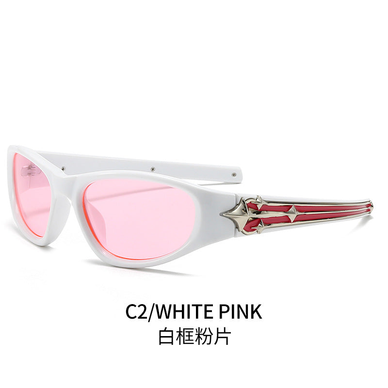 Damen Sportliche Sonnenbrille im modernen Design mit stylischem Metallrahmen Brehn