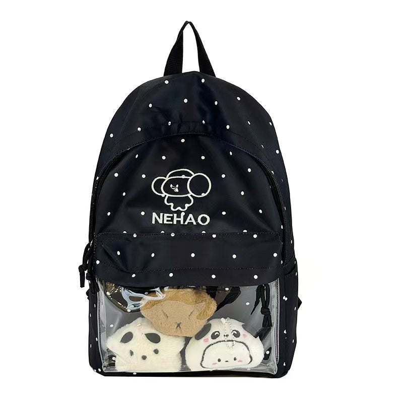 Transparenter Front-Punktedruck-Rucksack Brehn