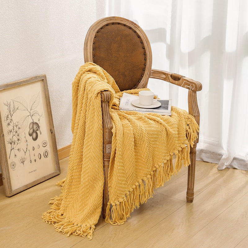 Gemütliche Strickdecke