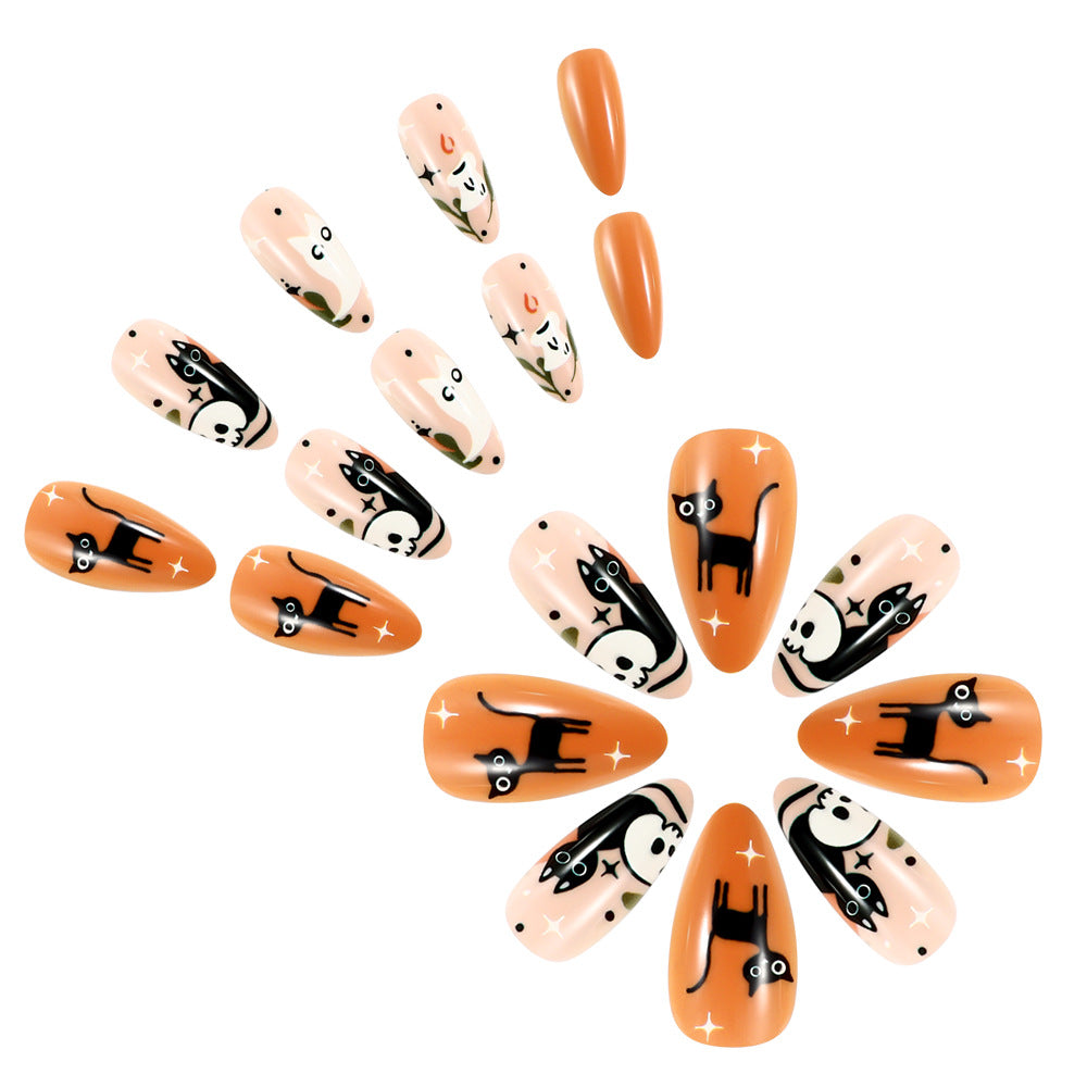 Künstlerische Press-On Nagelkunst mit fantasievollen Tierdesigns Brehn